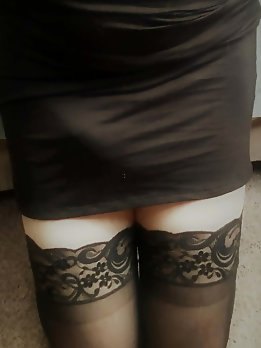 Panty Bulge - Black Dress